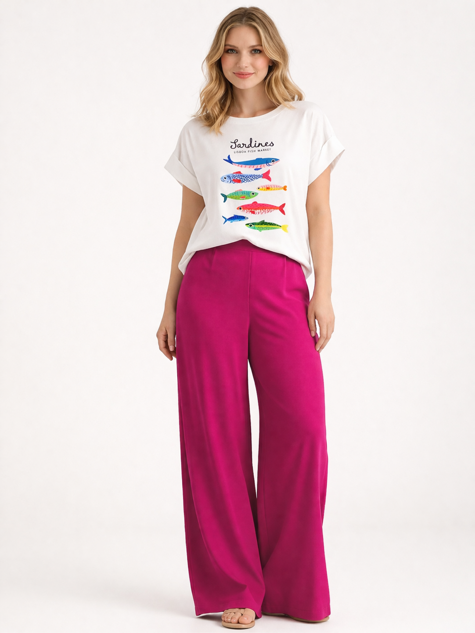 Pantalón Palazzo con Cinturilla