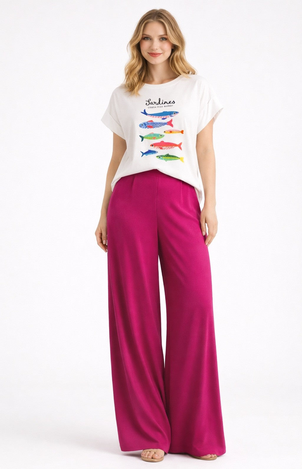 Pantalón Palazzo con Cinturilla
