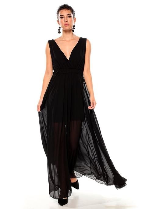 Vestido Gasa Cascada