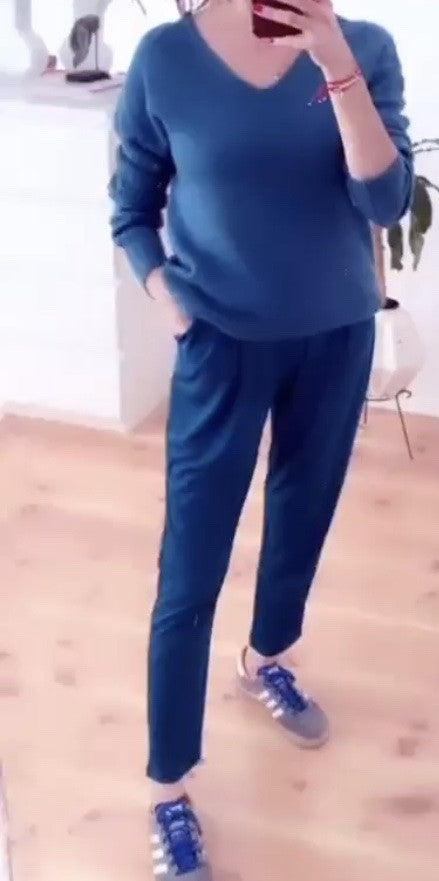 Pantalon Punto de seda Pinzas