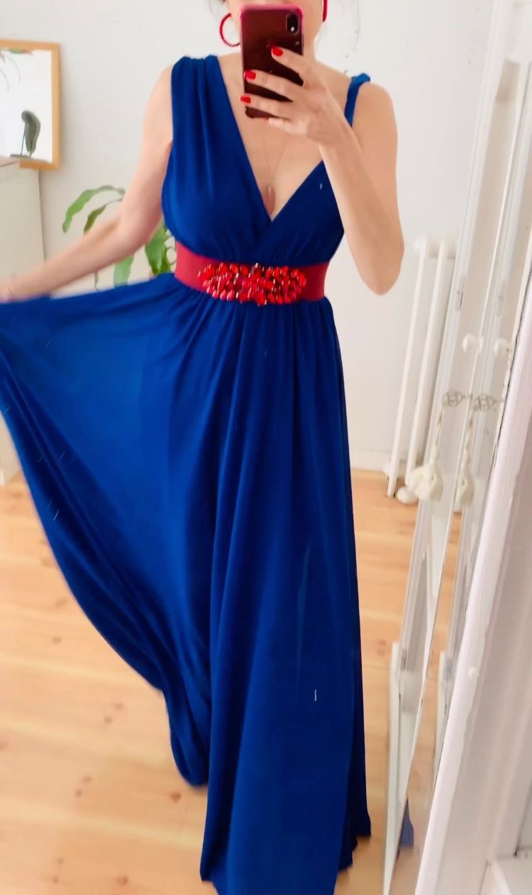 Vestido Gasa Cascada