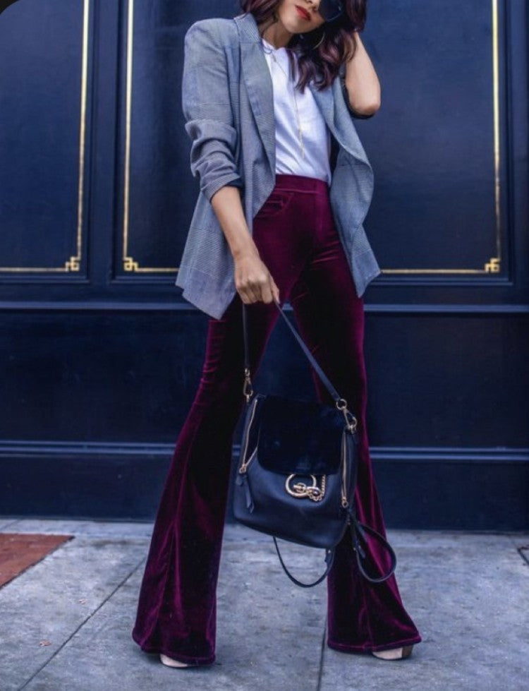 Pantalón Flare terciopelo